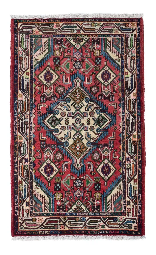Perski dywan - Nomadyczny - 125 x 77 cm - czerwony