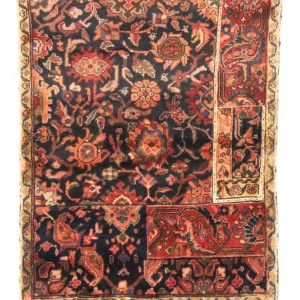 Perski dywan - Nomadyczny - 126 x 103 cm - niebieski