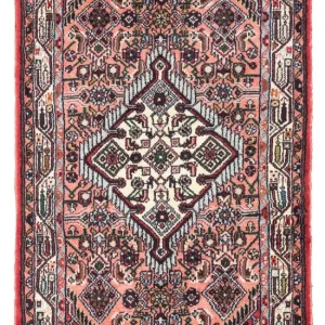 Perski dywan - Nomadyczny - 136 x 77 cm - jasna czerwień