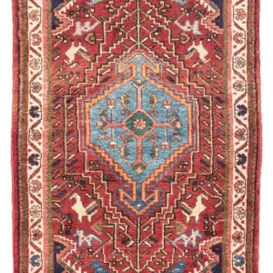 Perski dywan - Nomadyczny - 141 x 79 cm - czerwony
