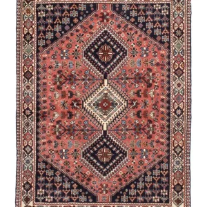 Perski dywan - Nomadyczny - 144 x 102 cm - ciemnoniebieski