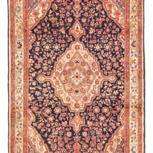 Perski dywan - Nomadyczny - 146 x 103 cm - ciemnoniebieski