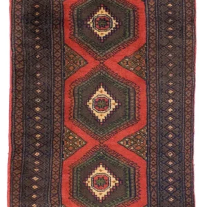 Perski dywan - Nomadyczny - 146 x 75 cm - czerwony