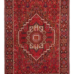 Perski dywan - Nomadyczny - 150 x 105 cm - czerwony