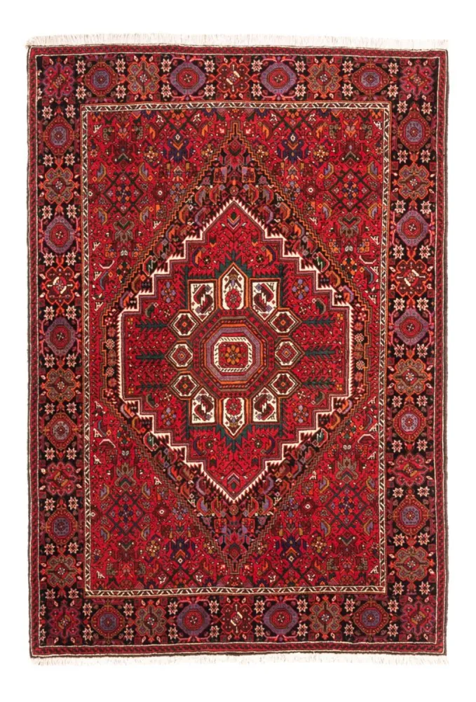 Perski dywan - Nomadyczny - 150 x 105 cm - czerwony