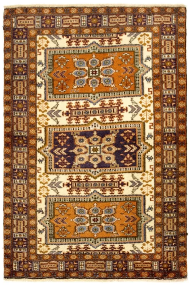 Perski dywan - Nomadyczny - 154 x 93 cm - beżowy