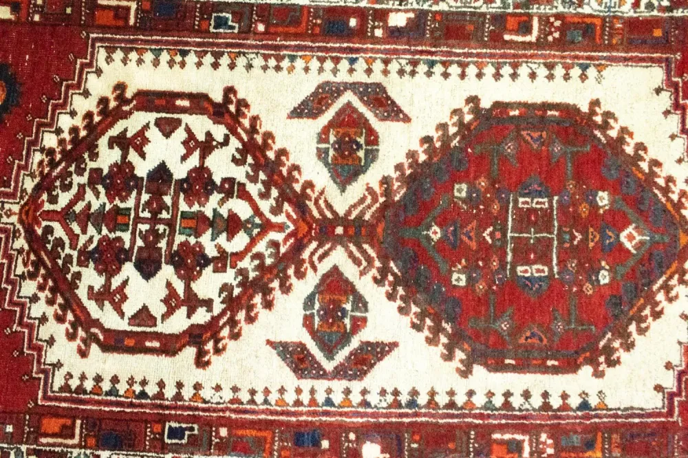 Perski dywan - Nomadyczny - 160 x 96 cm - czerwony