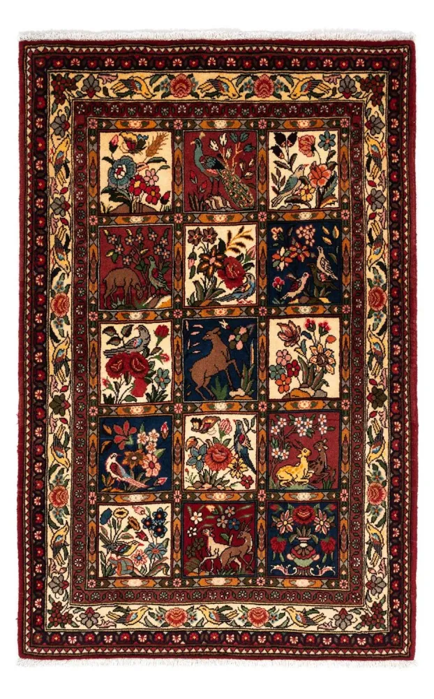 Perski dywan - Nomadyczny - 172 x 110 cm - ciemna czerwień