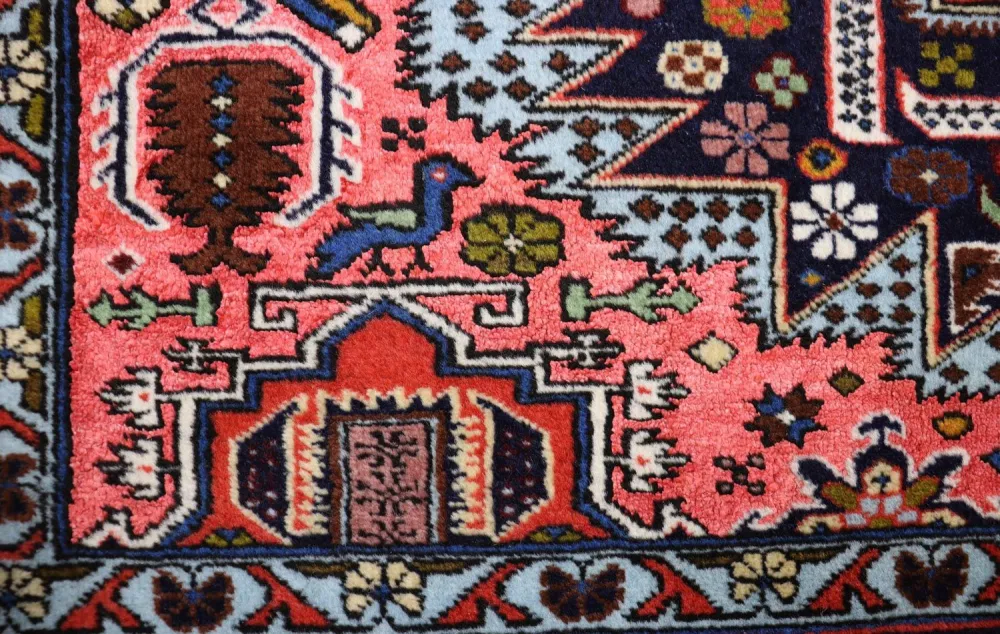 Perski dywan - Nomadyczny - 182 x 139 cm - łososiowy