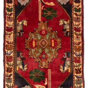 Perski dywan - Nomadyczny - 188 x 108 cm - czerwony
