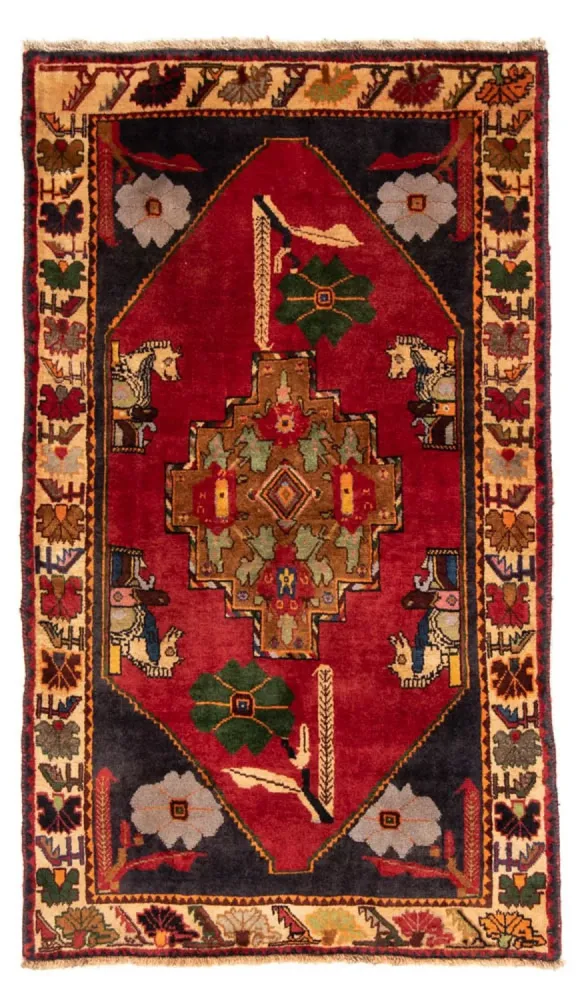 Perski dywan - Nomadyczny - 188 x 108 cm - czerwony