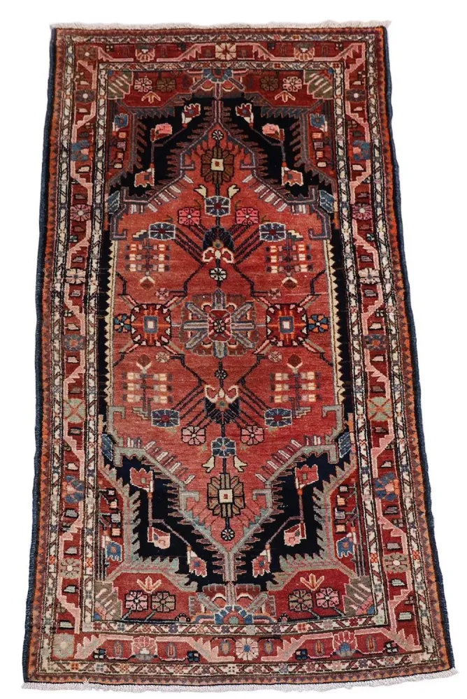 Perski dywan - Nomadyczny - 206 x 116 cm - ciemnoniebieski