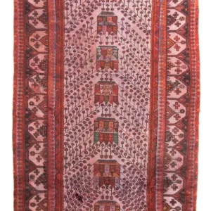 Perski dywan - Nomadyczny - 285 x 150 cm - jasna czerwień