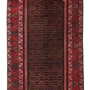 Perski dywan - Nomadyczny - 300 x 155 cm - ciemna czerwień
