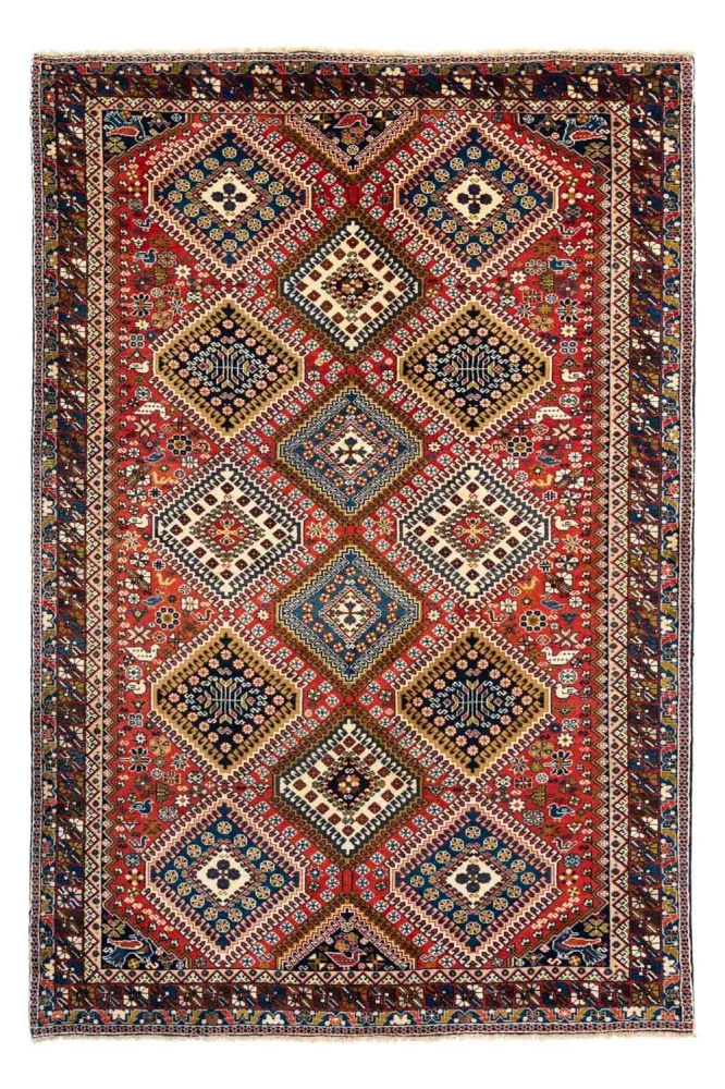 Perski dywan - Nomadyczny - 307 x 203 cm - czerwony