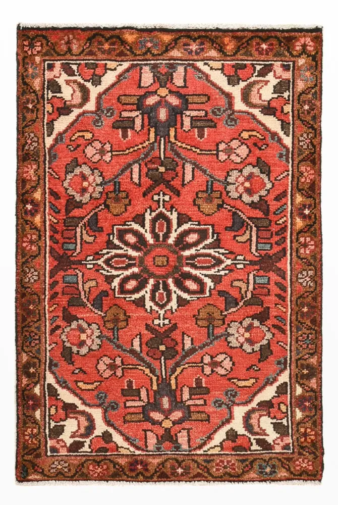 Perski dywan - Nomadyczny - 89 x 59 cm - czerwony
