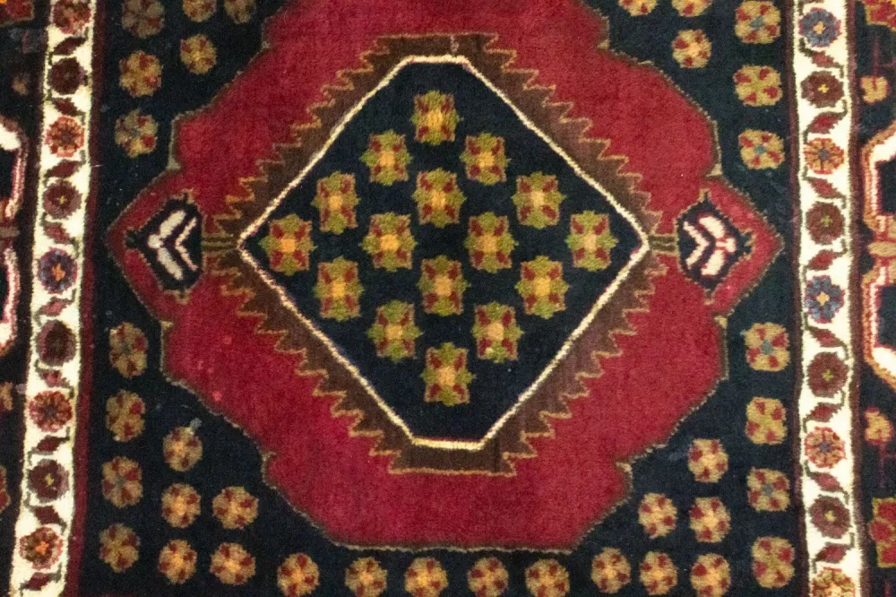 Perski dywan - Nomadyczny kwadratowy - 109 x 105 cm - czerwony