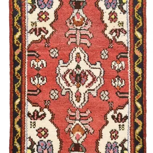 Perski dywan - Nomadyczny kwadratowy - 65 x 65 cm - czerwony