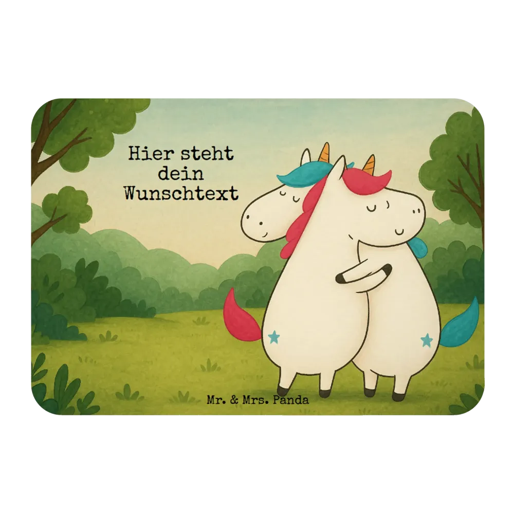 Personalizowany Magnes Jednorożce Przytulanie Design