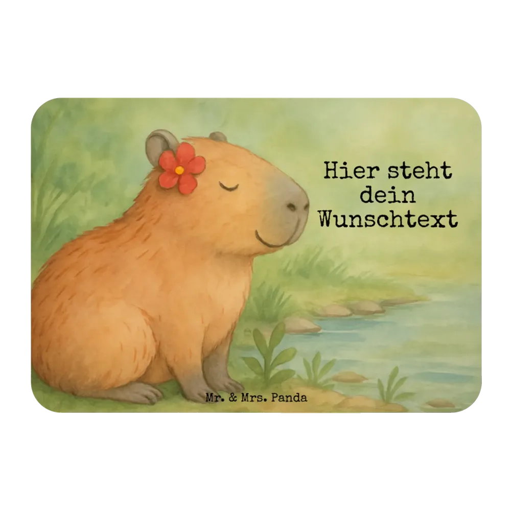 Personalizowany Magnes Kapibara kwiat Design