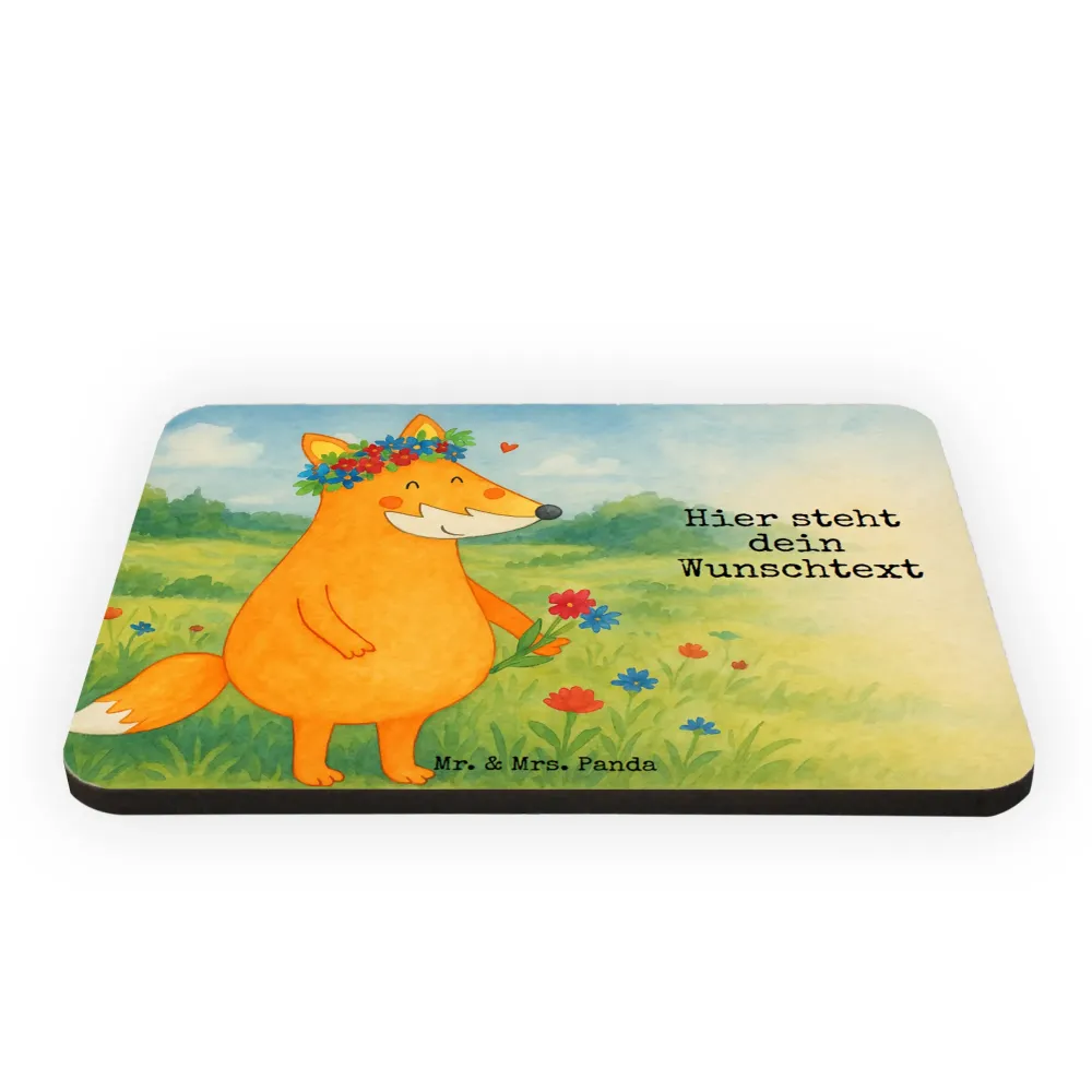 Personalizowany Magnes lis Kwiaty Design