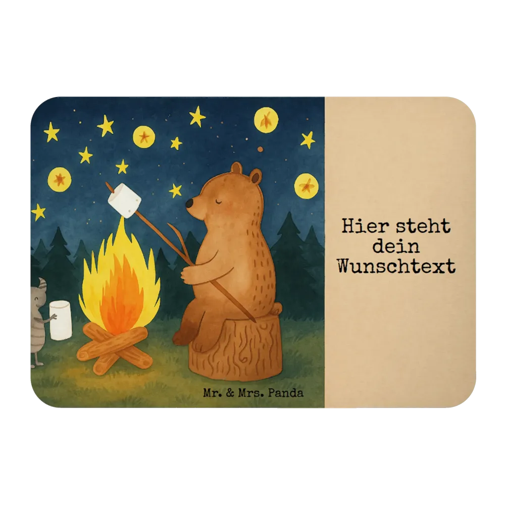 Personalizowany Magnes Niedźwiedź i biedronka przy ognisku Design