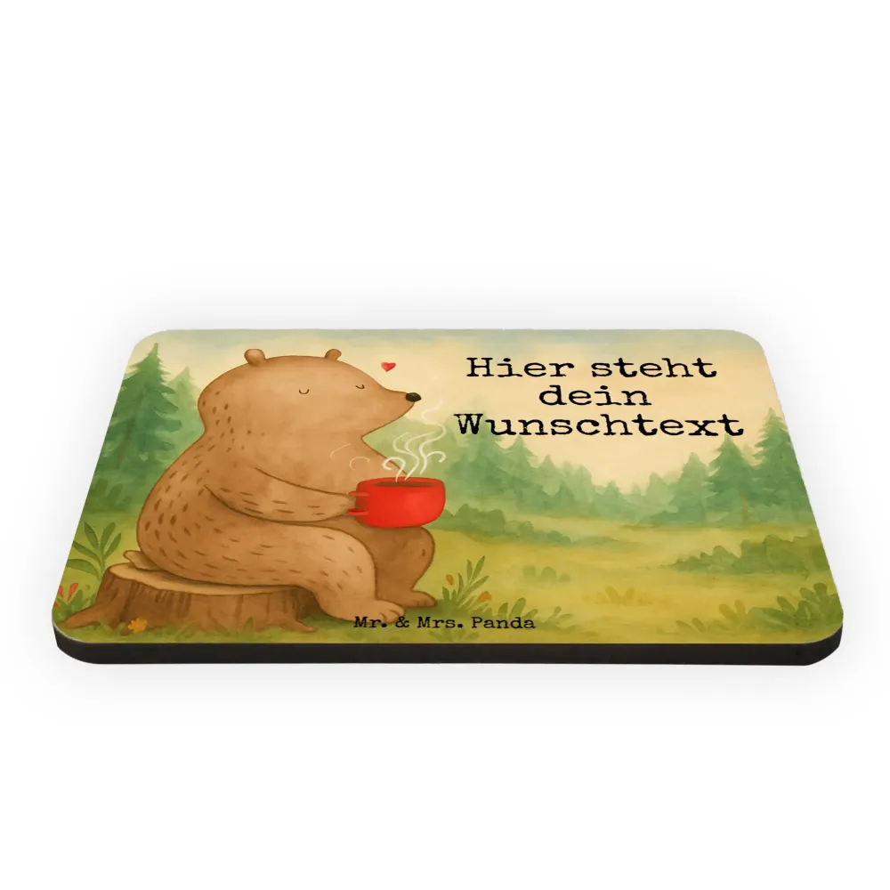 Personalizowany Magnes Niedźwiedź kawa Design