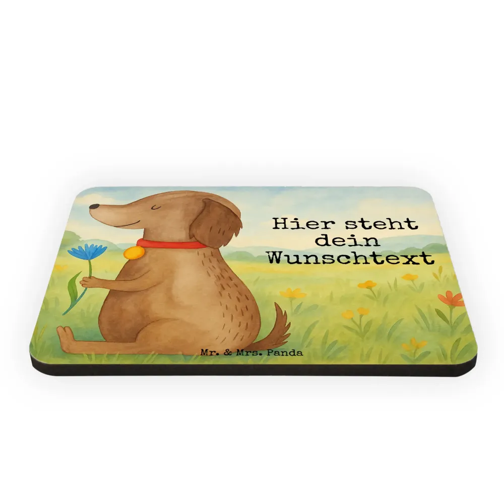 Personalizowany Magnes pies kwiat Design