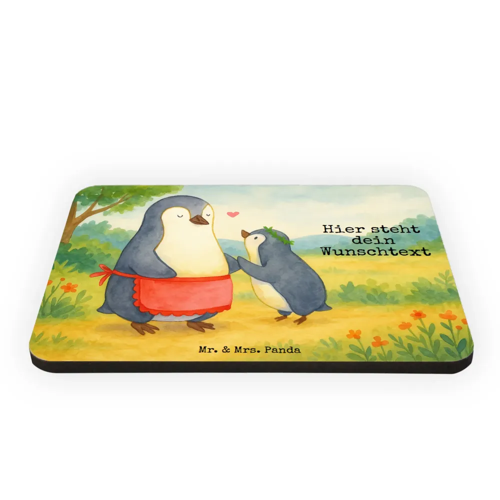 Personalizowany Magnes Pingwin z dzieckiem Design