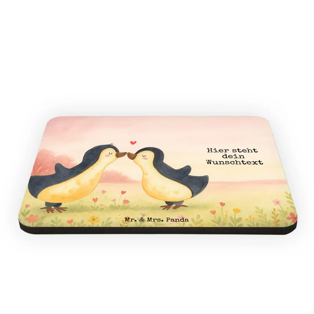 Personalizowany Magnes Pingwiny Pocałunek Design