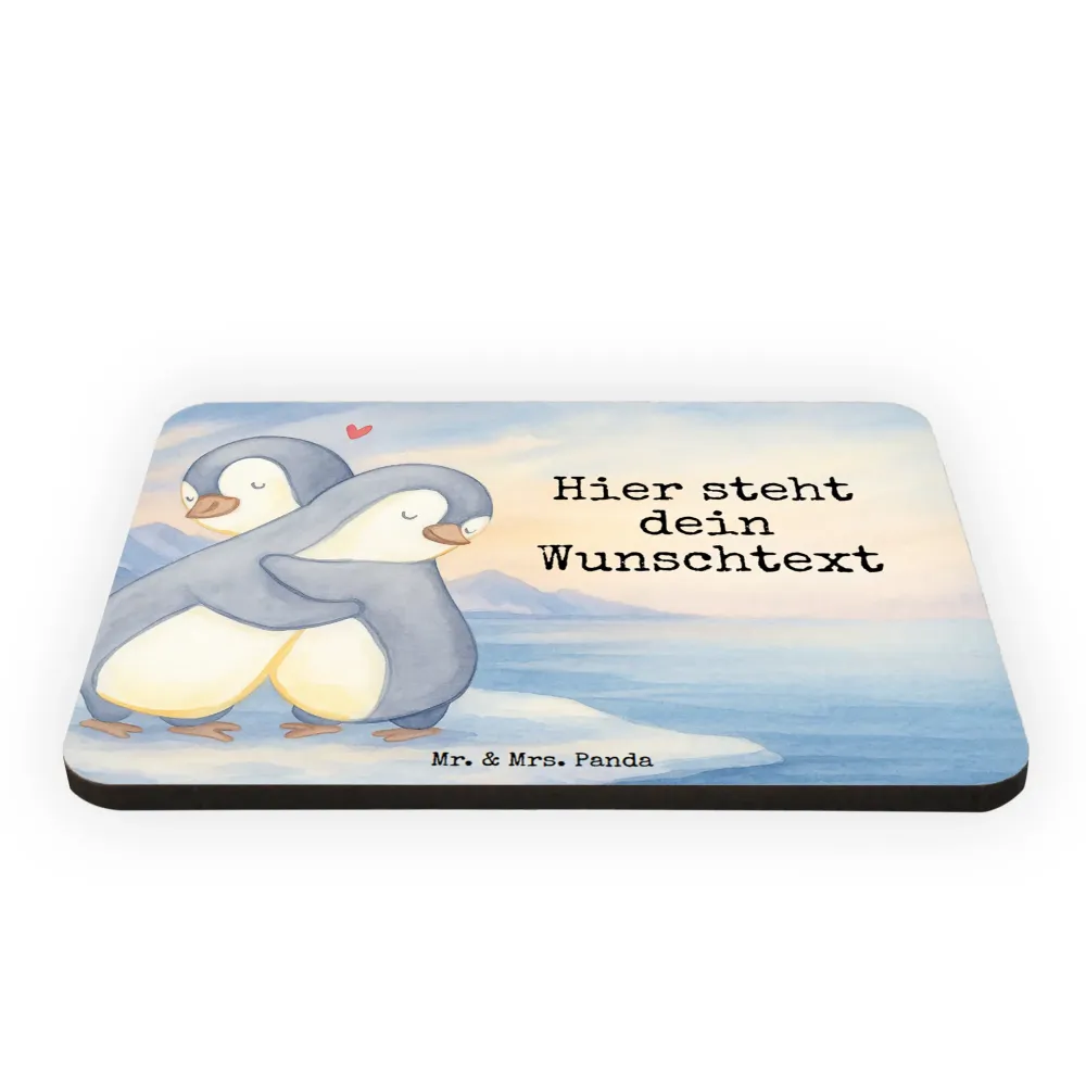 Personalizowany Magnes Pingwiny przytulanie Design