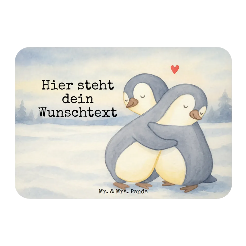 Personalizowany Magnes Pingwiny Przytulanie Design