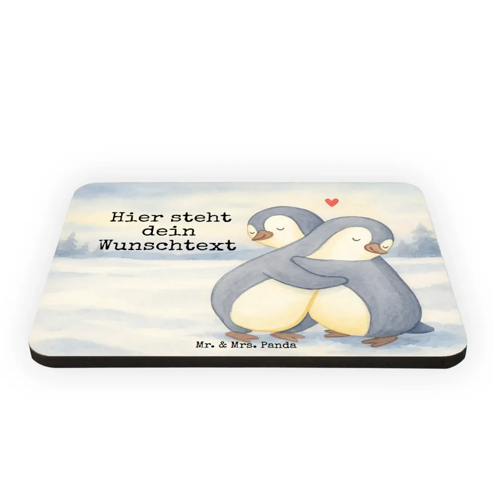 Personalizowany Magnes Pingwiny Przytulanie Design