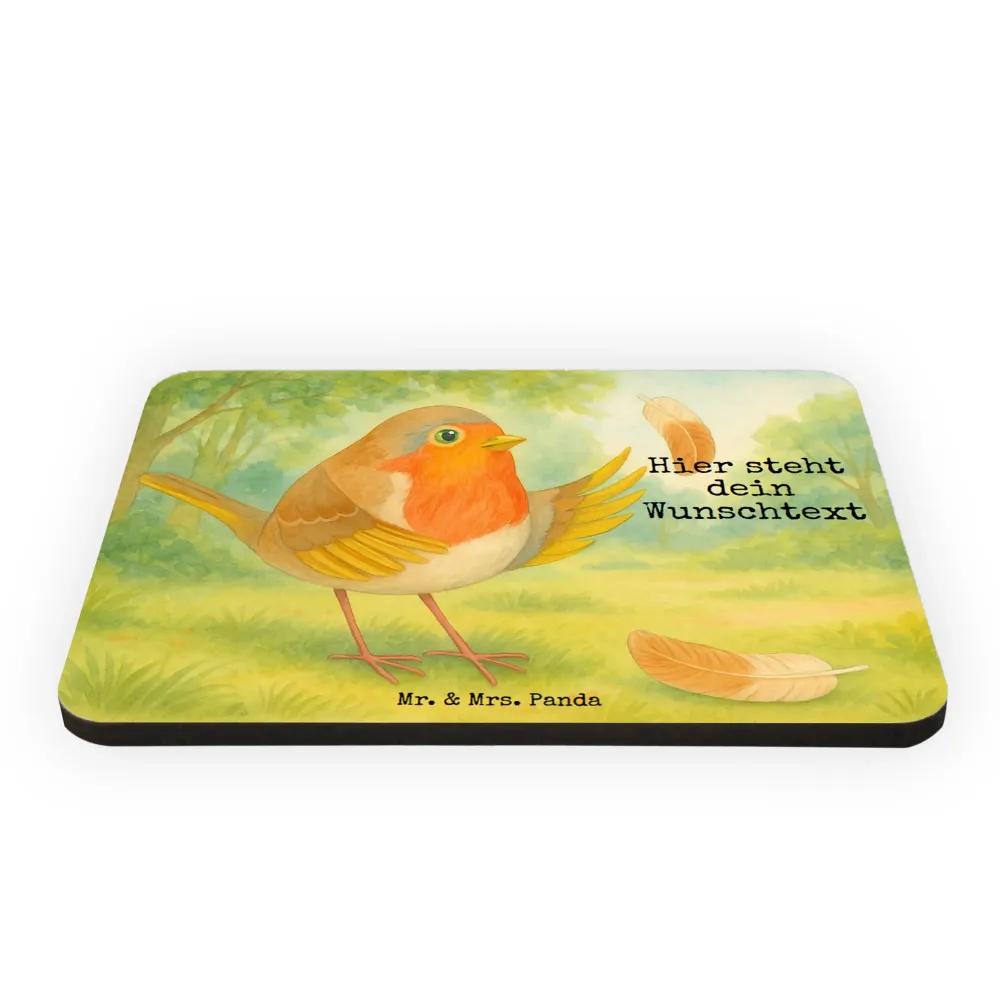 Personalizowany Magnes rudzik Pióra Design