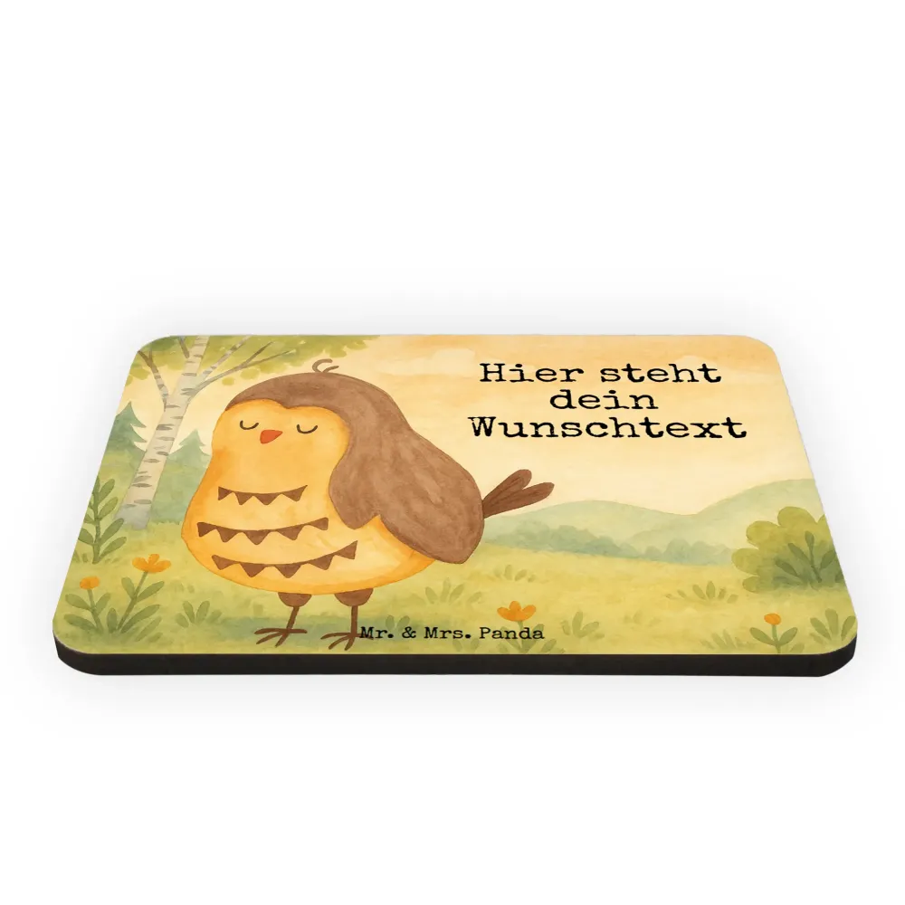 Personalizowany Magnes sowa zadowolona Design