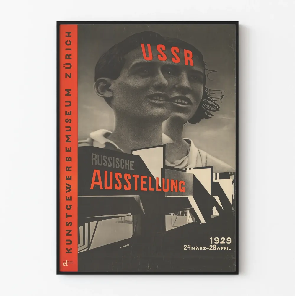 Plakat artystycznej wystawy sowieckiej 1929 Zurych