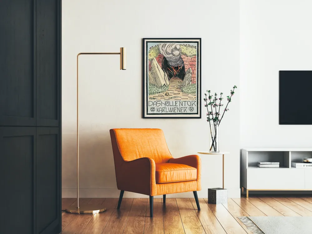 Plakat artystyczny Das Hollentor o ekspresjonistycznej estetyce