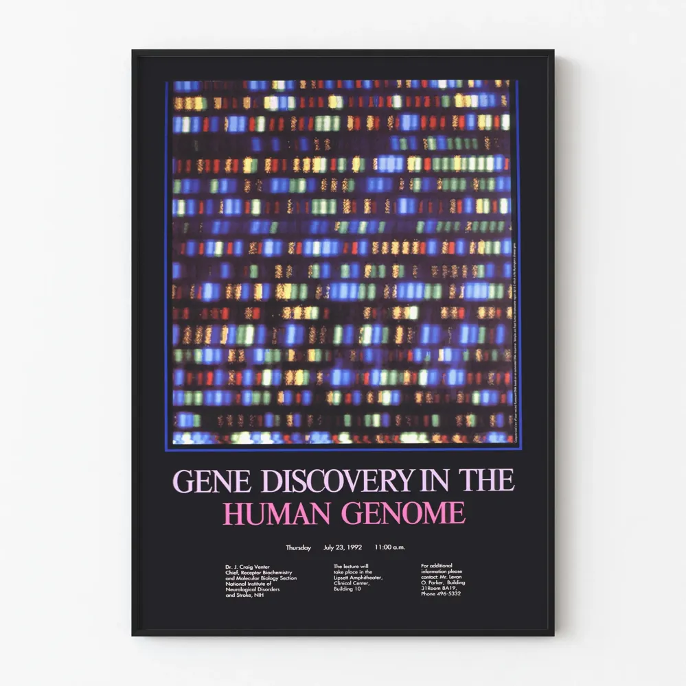Plakat artystyczny Odkrywanie genów w genomie człowieka