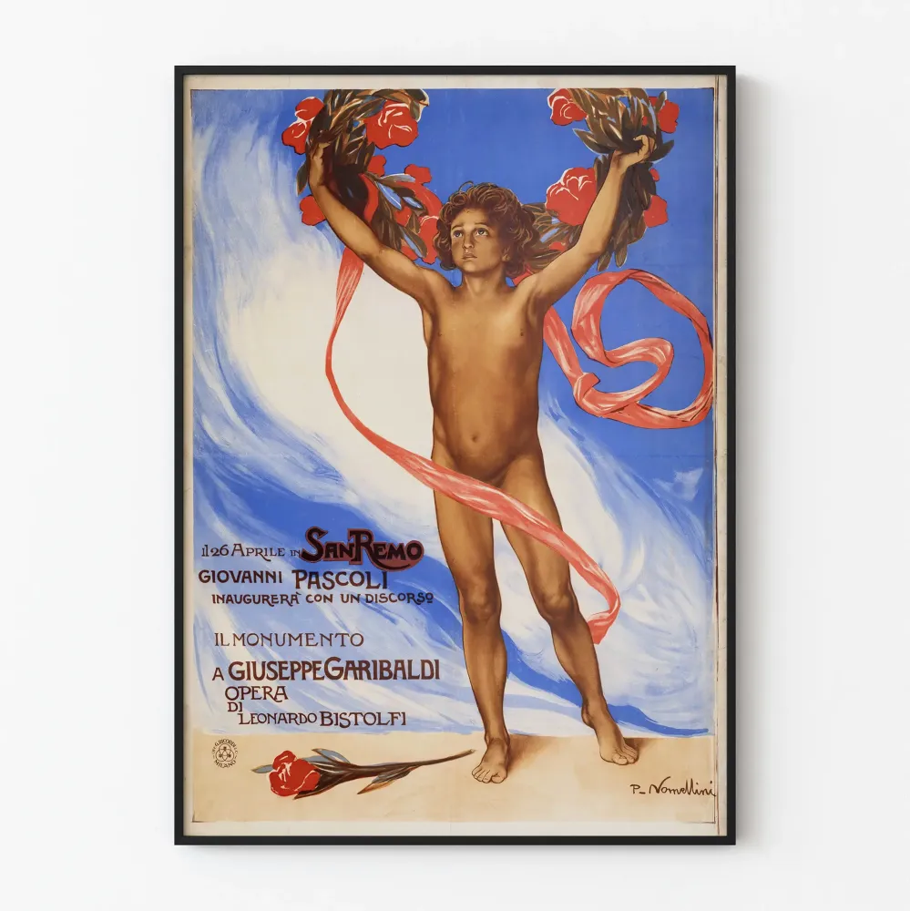 Plakat artystyczny Pomnik Giuseppe Garibaldi autorstwa P. Novellini