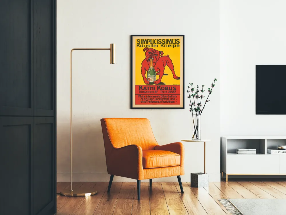 Plakat artystyczny Simplicissimus Künstler Kneipe Kathi Kobus
