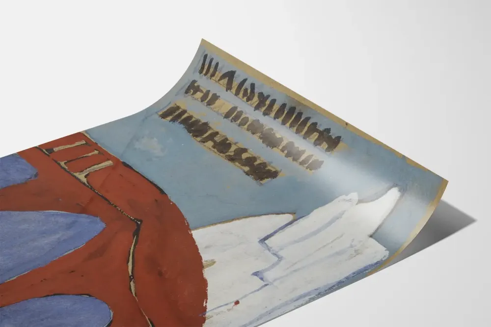 Plakat artystyczny vintage Muzeum Sztuki Landeskunstschule