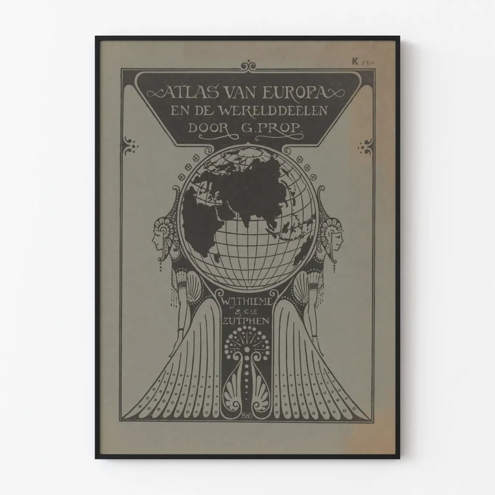 Plakat Atlas Europy i Kontynentów autorstwa G. Prop