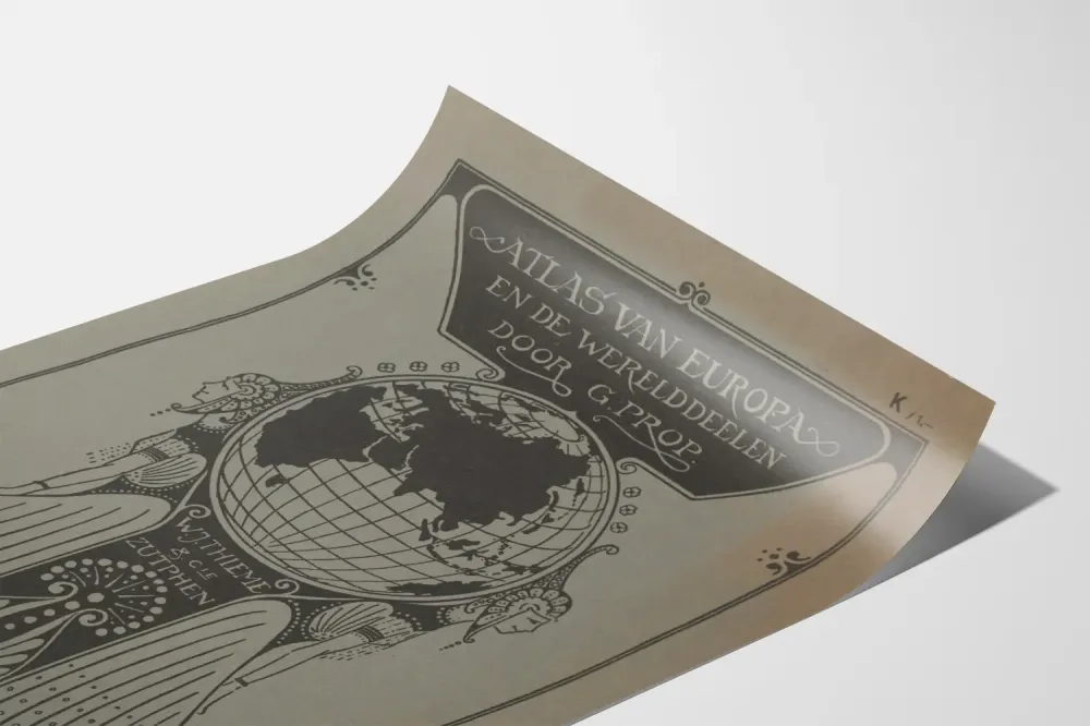Plakat Atlas Europy i Kontynentów autorstwa G. Prop