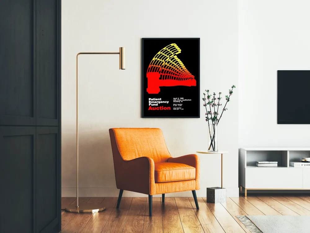 Plakat Aukcja Funduszu Nagłych Wypadków dla Pacjentów Vintage