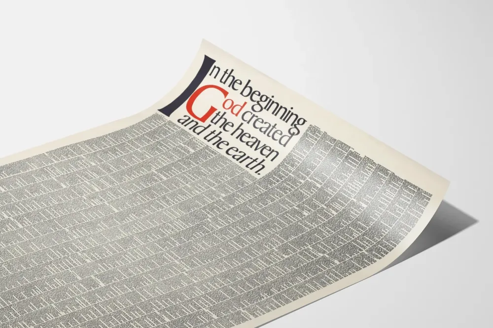 Plakat Biblijny Rodzaju - Na początku Bóg stworzył niebo i ziemię