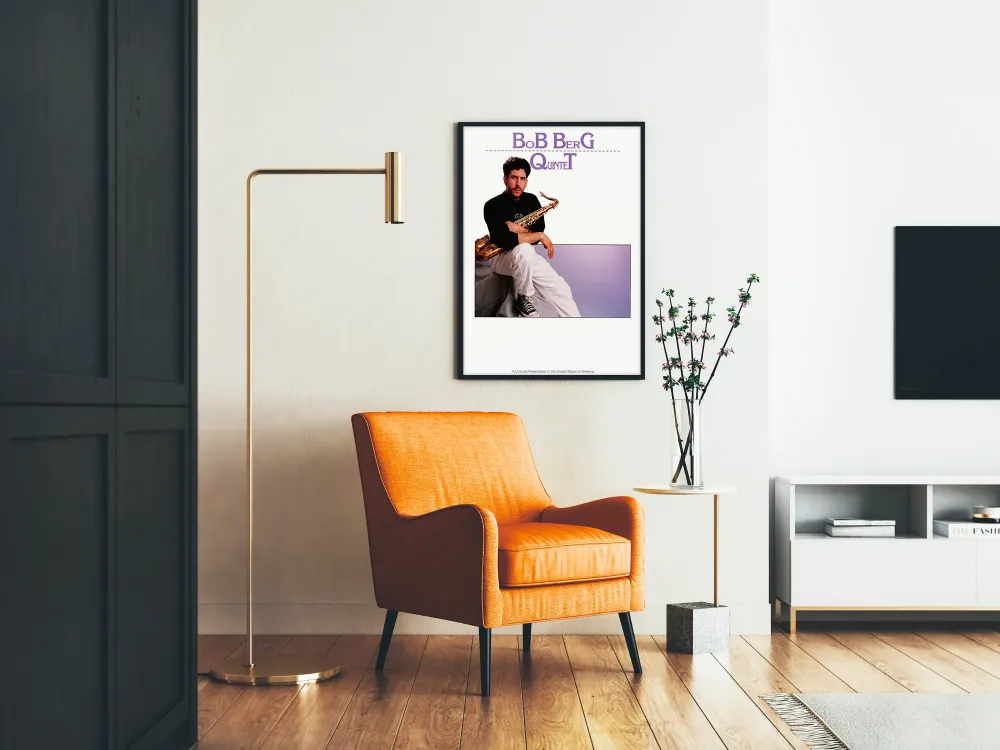 Plakat BoB BeRG Quintet saksofon jazz vintage