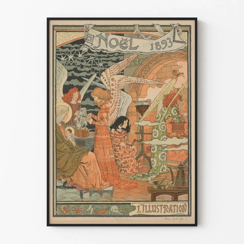 Plakat Bożonarodzeniowy 1893 - Wydanie L'Illustration Vintage
