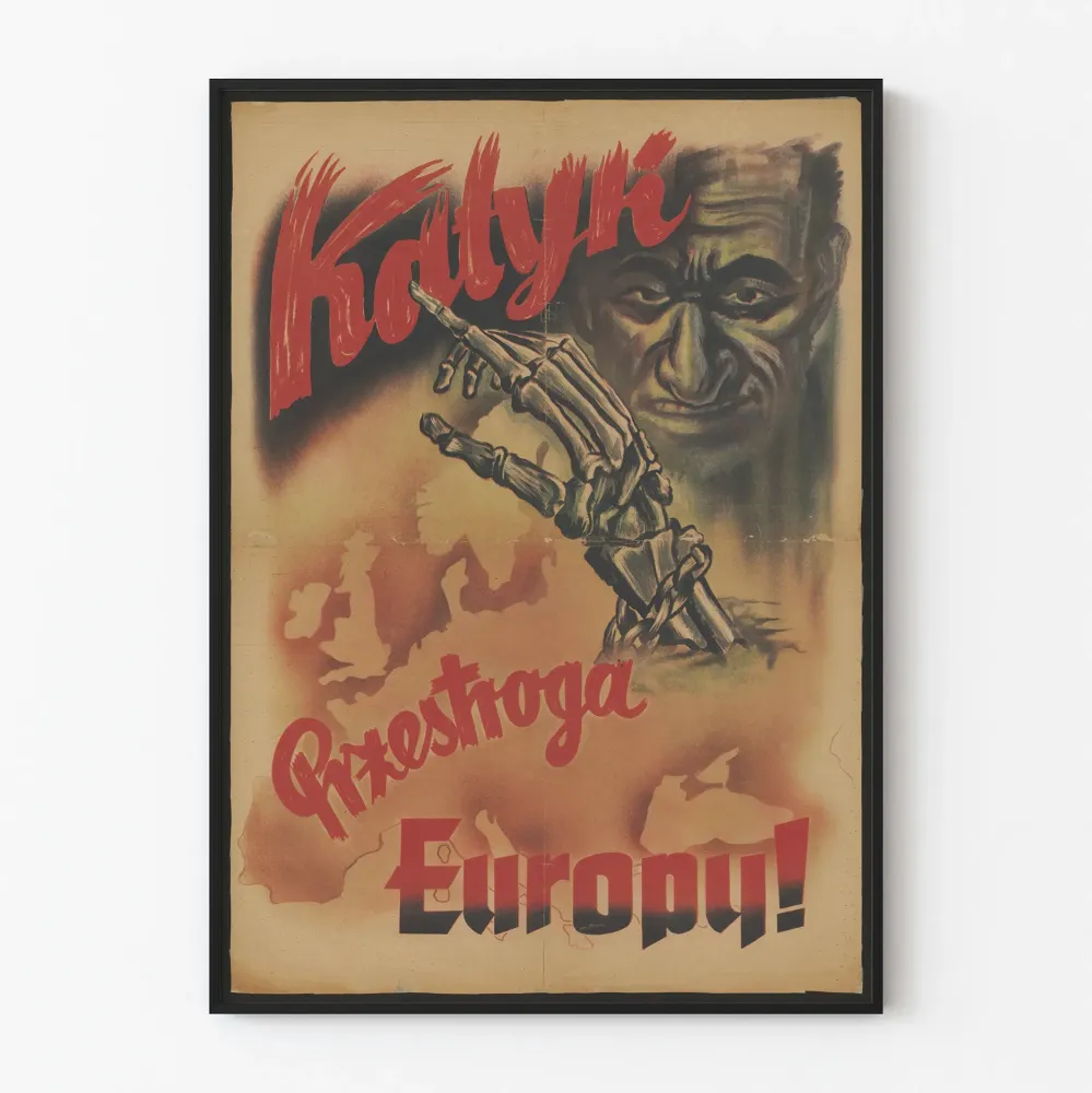 Plakat ścienny Katyn Przestroga Europy Styl vintage