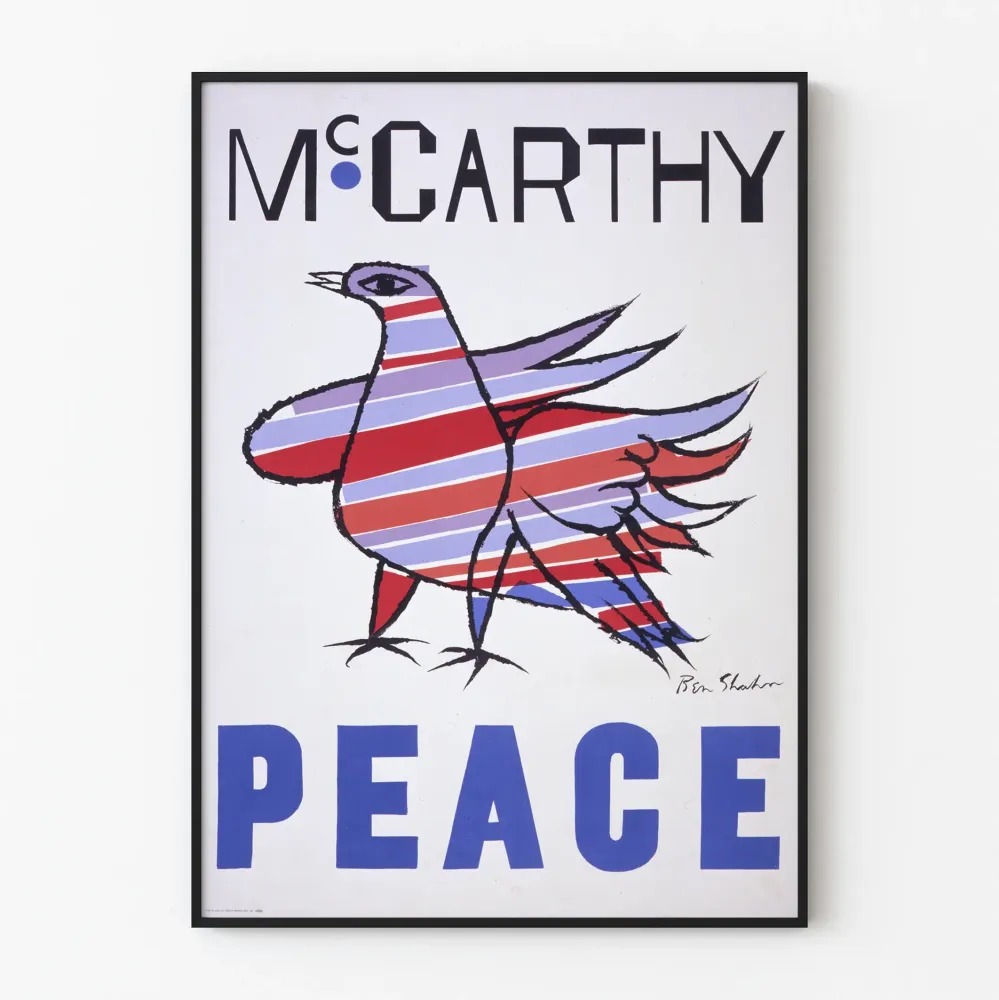Plakat ścienny McCarthy Peace z gołębiem w paski