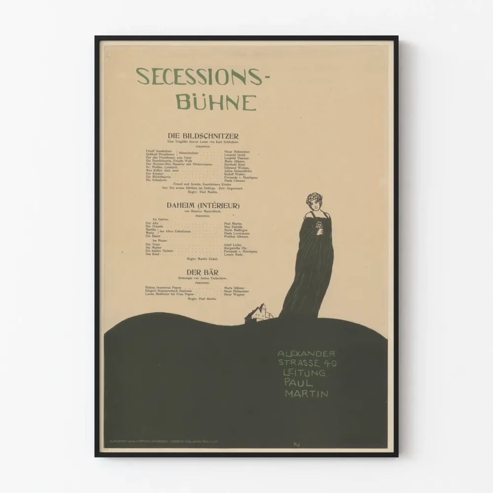 Plakat ścienny teatralny Secessions-Bühne Alexanderstrasse 40